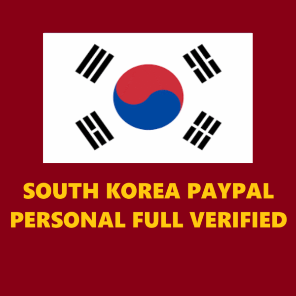 SOUTH KOREA PAYPAL PERSONAL ACCOUNT VERIFIED